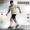 Áo thể thao nam DRAGON KTM01 màu kem - Họa tiết rồng nổi bật, phong cách thể thao sang trọng