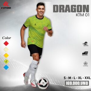 Áo bóng đá DRAGON KTM 01 - Xanh neon nổi bật