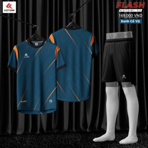 Bộ đồ thể thao KOTOMI FLASH KTM-03 màu Xanh Cổ Vịt