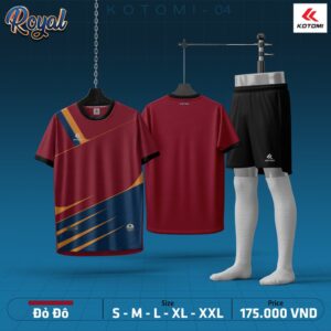 Áo thể thao KOTOMI KTM-04 Royal - Màu đỏ đô cá tính