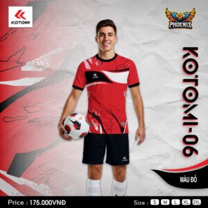 Bộ Quần Áo Thể Thao Kotomi-06 Màu Đỏ – Phoenix Nhiệt Huyết