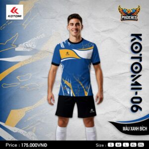 Áo Bóng Đá Nam KOTOMI-06 Màu Xanh Bích - Năng Động & Cá Tính
