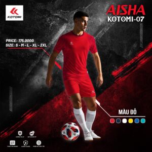 Bộ quần áo thể thao AISHA KOTOMI-07 màu đỏ
