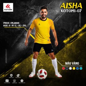 Áo Bóng Đá Kotomi-07 Aisha Màu Vàng