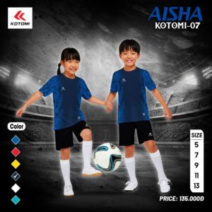 Bộ Đồ Thể Thao Trẻ Em AISHA KOTOMI-07 Màu Tím Than