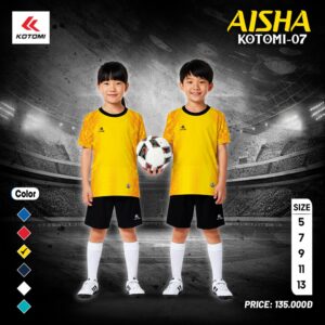 Bộ đồ thể thao trẻ em AISHA KOTOMI-07 – Màu vàng nổi bật
